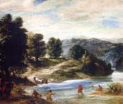 Eugene Delacroix The Banks of the River Sebou Sweden oil painting artist